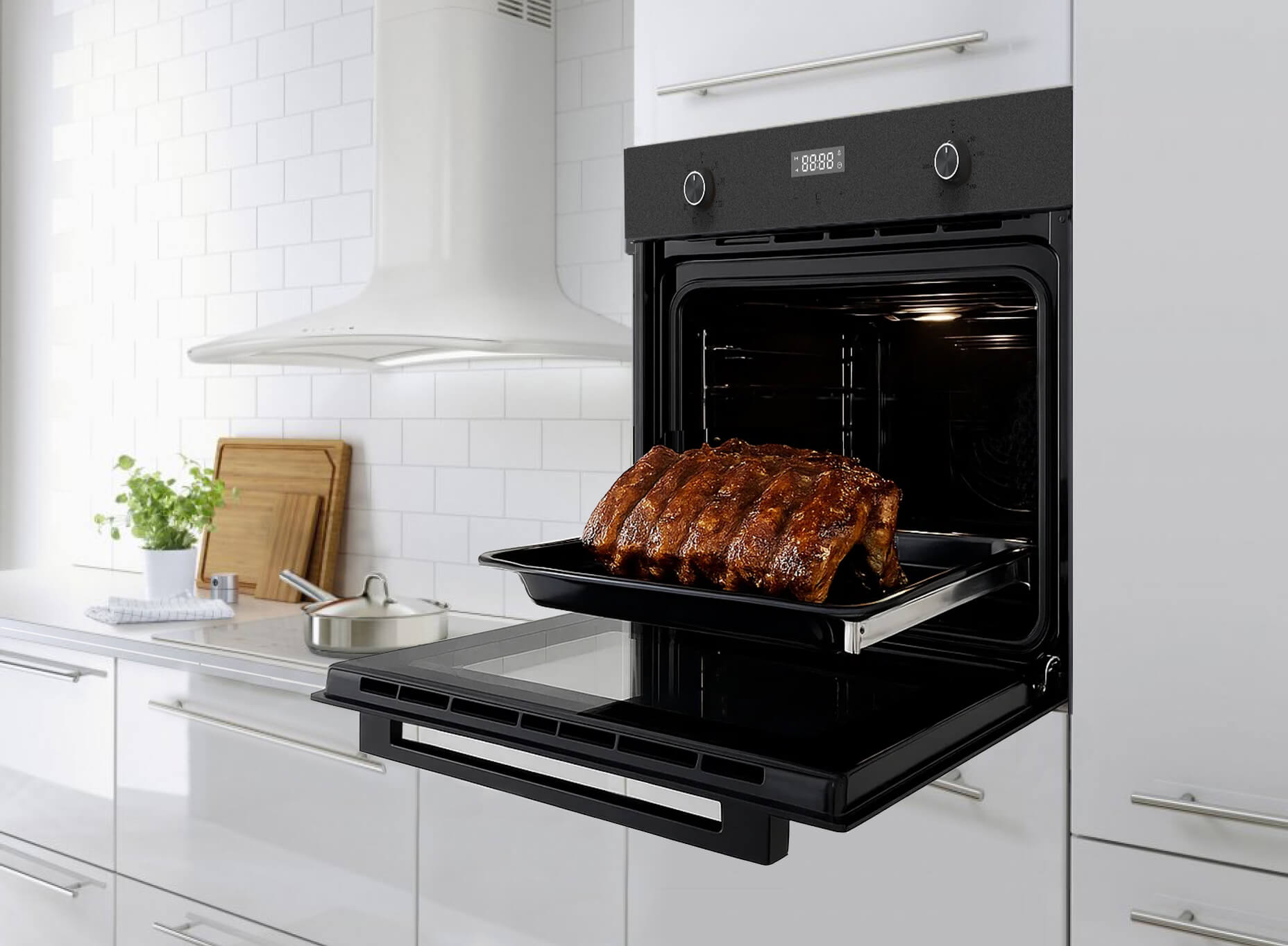 Зручні телескопічні напрямні для легкого доступу до страв.