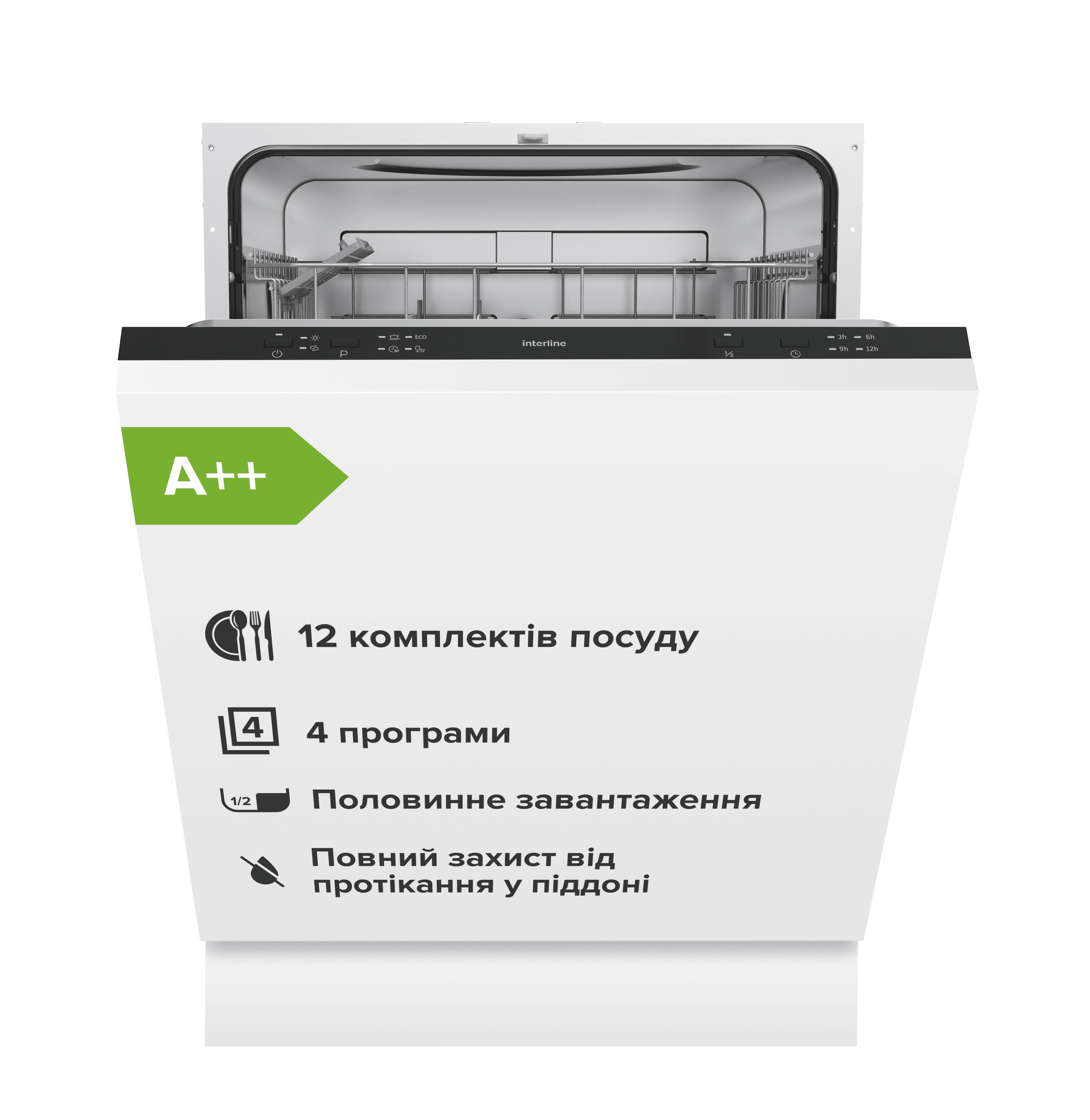 Посудомийна машина Interline DWI 365 P1 TSH BA+ 