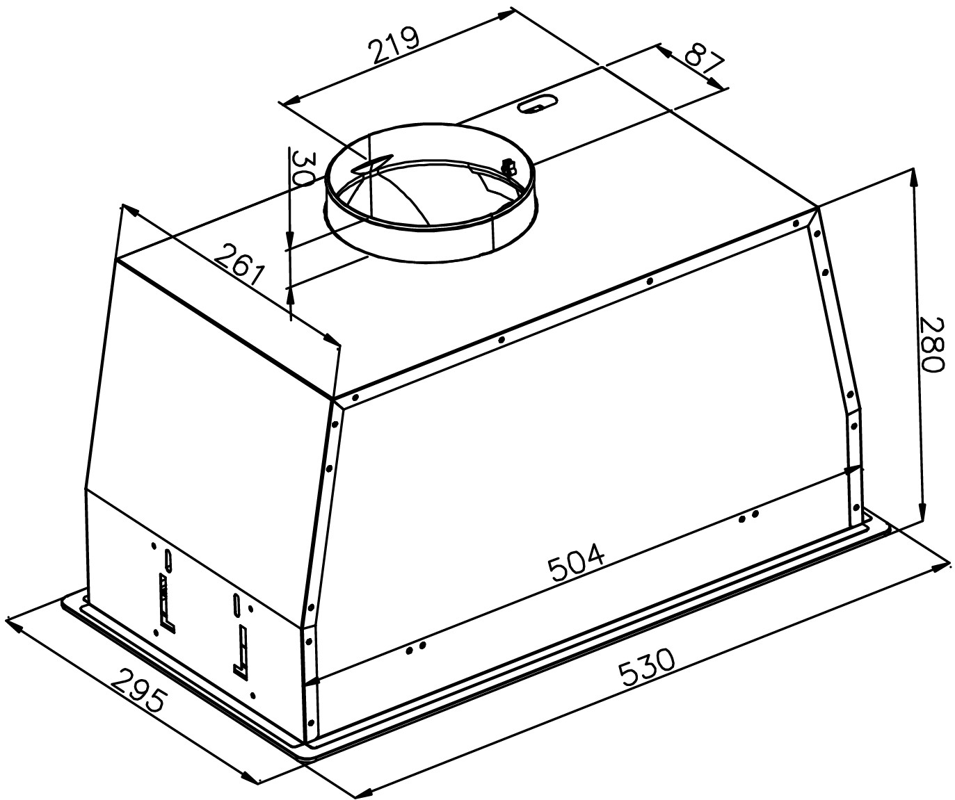 Витяжка Interline JOLLY BL A/60/GL/K Nano Matte - 2