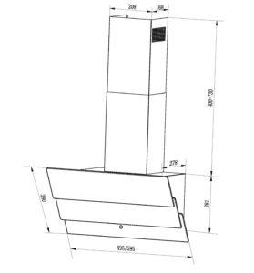 Витяжка Interline AIR WH A/60/GL/T - 9