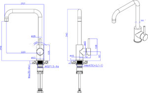 Змішувач Interline Loft new Old white - 8