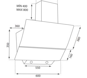 Витяжка Interline ARNO BL 60 SC - 10