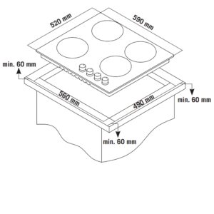 Варильна поверхня Interline TS 6420 WHITE - 2