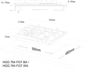 Варильна поверхня Interline HGG 764 FGT BA - 13
