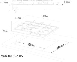 Варильна поверхня Interline VGS 463 FGK BA - 9