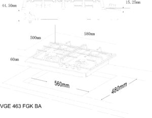 Варильна поверхня Interline VGE 463 FGK BA - 10