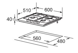 Варильна поверхня Interline HGG 763 FGT WM - 9