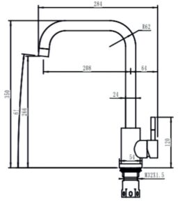 Змішувач Interline ANGLE sateen - 8