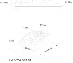 Варильна поверхня Interline HGG 734 FGT BA - 15