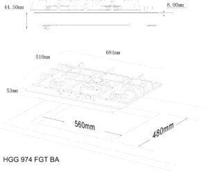 Варильна поверхня Interline HGG 974 FGT BA - 12