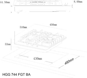 Варильна поверхня Interline HGG 744 FGT BA - 11