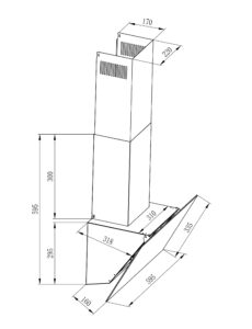 Витяжка Interline TEFFI BL A/60/GL/PB - 19