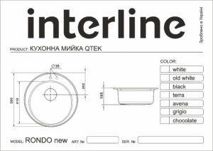 Мийка Interline RONDO new black - 9