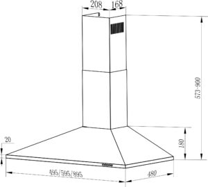 Витяжка Interline SET X A/60 PB/2/T - 9