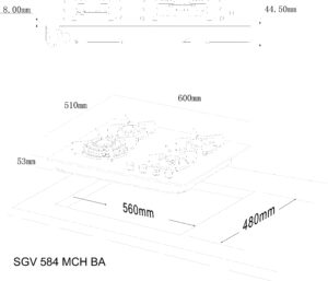 Варильна поверхня Interline SGV 584 MCH BA - 8