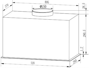 Витяжка Interline BOXGLASS BL A/60 PB/2/T - 9