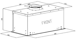 Витяжка Interline LINE S BL A/60 GL/PB - 11