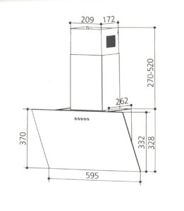 Витяжка Interline TEFFI SLIM BL A/60/GL/PB - 7