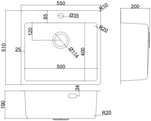 Мийка Interline GRAND Grafit PR - 3