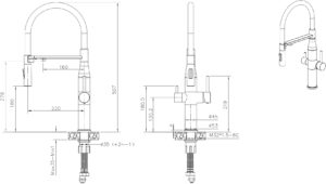 Змішувач Interline Lixio Neo MIX PVD Grafit - 2