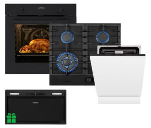 Комплект Духовка Interline OEG 781 ETR BA NanoBA+Поверхня газ Interline HGG 964 FGT BH Nano Matte+Посудомийна машина Interline DWI 760 DSV WA=Витяжка BOXGLASS BL A/60 PB/2/T/2 у подарунок - 1