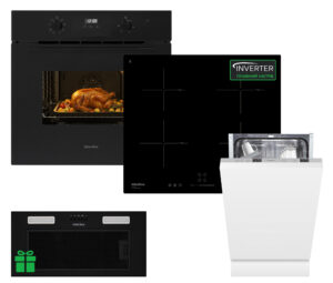 Комплект Духовка Interline OEG 581 ECR BA+Поверхня газ Interline HIV 567 SBP BA+Посудомийна машина Interline DWI 540 TSH GA+  =Витяжка SMART S BL A/60/Tу подарунок - 1