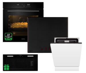 Комплект Духовка Interline OEG 734 ETD BA+Поверхня газ Interline HGG 764 FGT BA+Посудомийна машина  Interline DWI 760 DSV WA=Витяжка LINE SENS A/60 GL/PB у подарунок - 1