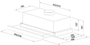 Витяжка Interline SLIM WH A/60/2/ E - 5