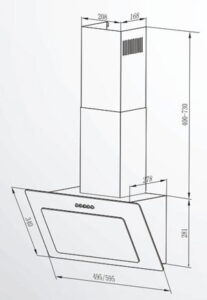 Витяжка Interline ROCK BL A/60 PB/2/T - 7