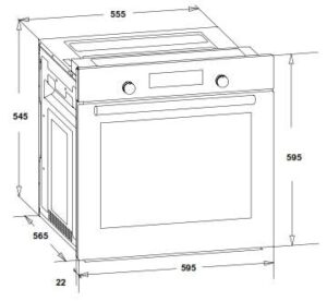 Духова шафа Interline HK 460 BK - 8