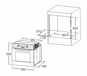 Духова шафа Interline HK 560 BK - 6