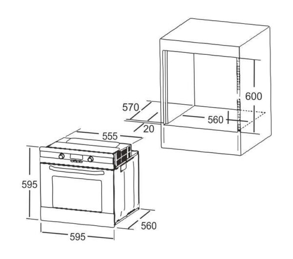 Духова шафа Interline HK 560 WH - 4