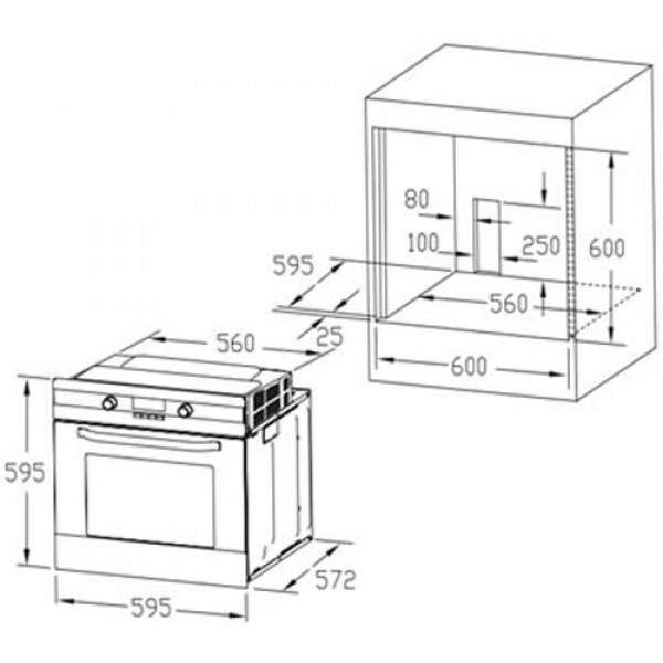 Духова шафа Interline HQ 908 BK - 10