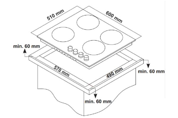 Варильна поверхня Interline TQ 6499 WH - 10