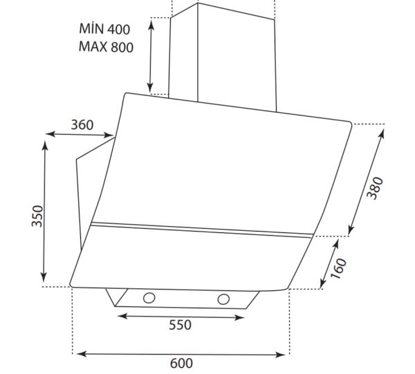 Витяжка Interline ARNO BL 60 SC - 10
