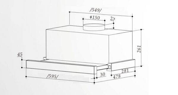 Витяжка Interline SLIM ULTRA X/S A/60 - 12