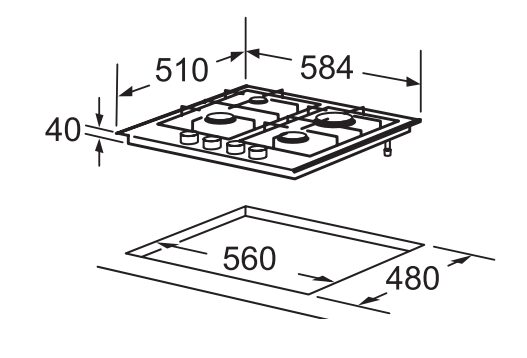 Варильна поверхня Interline HGG 563 FGK BA - 4