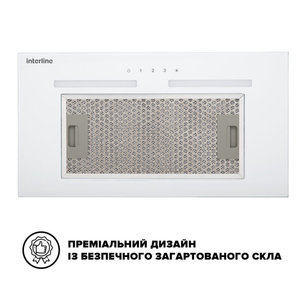 Витяжка Interline SWAY WH A/60 GL/S - 4