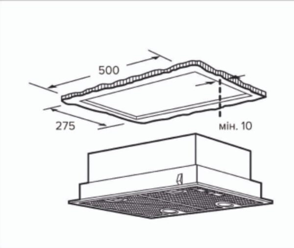 Витяжка Interline SOLO ULTRA BK A/60/T - 7