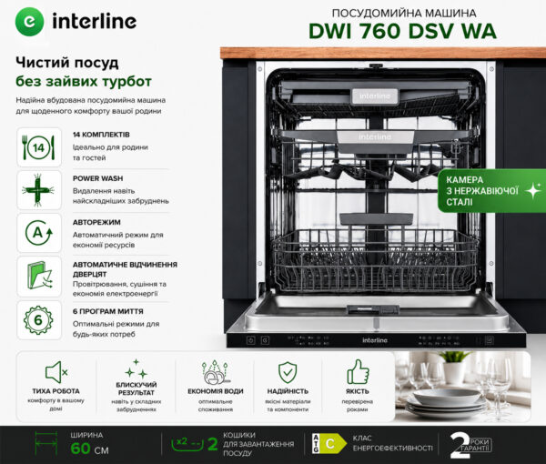 Посудомийна машина Interline DWI 760 DSV WA - 26