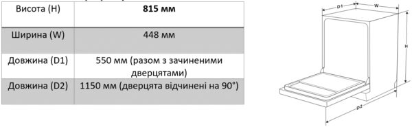 Посудомийна машина Interline DWI 540 TSH GA+ - 9