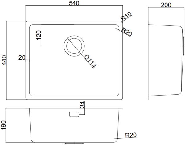 Мийка Interline UNDER GRAND Grafit PR - 3