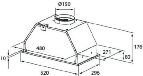 Витяжка Interline BASIC Black A/60/PB - 10