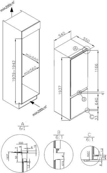 Холодильник Interline RDF 792 EDI WI - 3