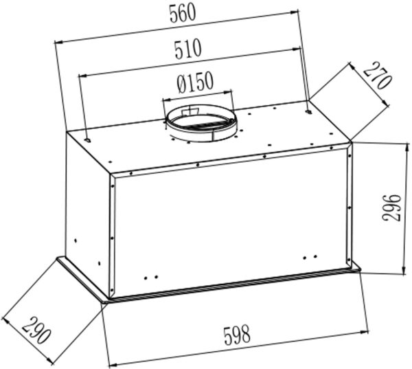 Витяжка Interline BLIND LIGHT BL A/60/PB - 3