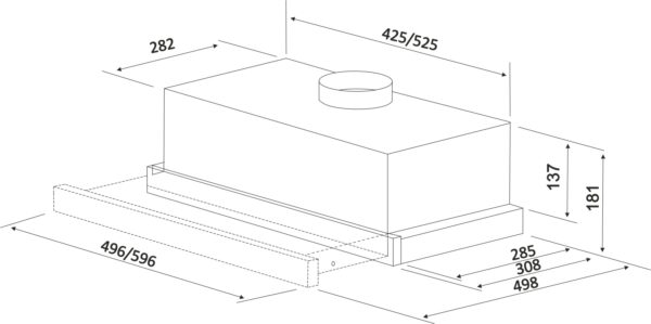 Витяжка Interline SLIM X/S A/60/2/ E - 5