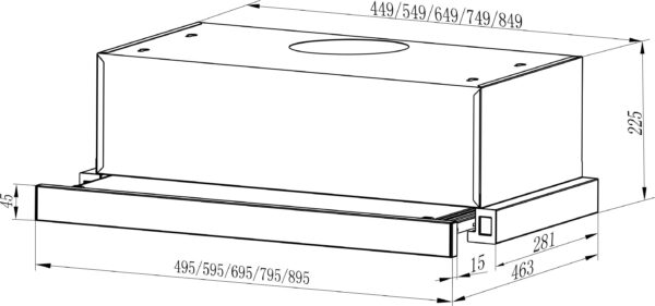 Витяжка Interline SLIM AV A/60/2/T - 2