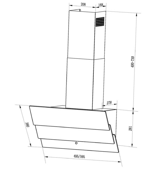 Витяжка Interline AIR BL A/60/GL/T - 7