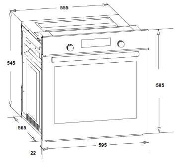 Духова шафа Interline HK 460 BK - 8