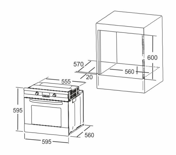 Духова шафа Interline HK 560 BK - 6